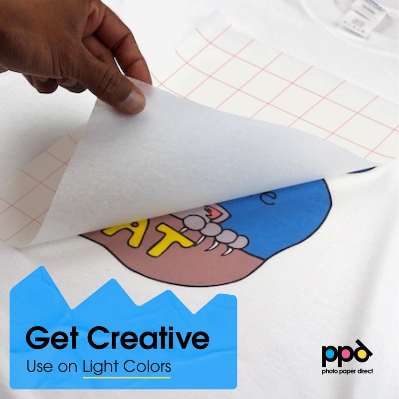 PPD 10 Sheets 8.5x11â€ - Inkjet Iron-on Heat Transfer Vinyl Paper for White & Light Fabric and T-Shirts - Premium - PPD-1-10 - Image 3